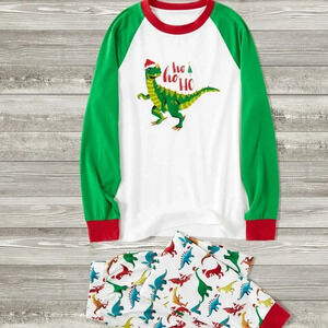 NWT! Family unisex dinosaur Christmas pajamas 6-7Y